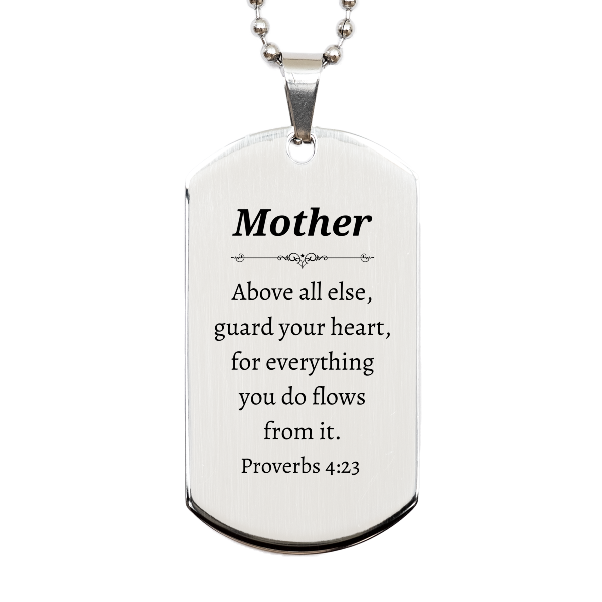 mother unique engraved silver dog tag guard your heart christmas gift for mom with confidence and hope