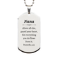silver dog tag nana inspirational engraved heart guardian gift for nana proverbs 4 23 jewelry for grandma on christmas birthday mothers day