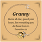 granny sunflower bracelet inspirational engraved jewelry for birthday christmas and holidays