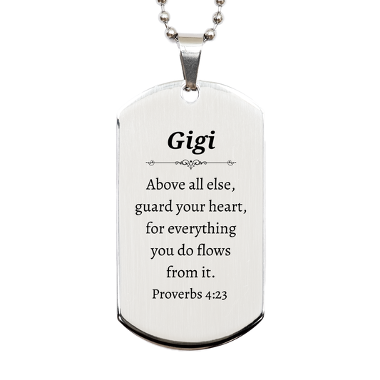 engraved silver dog tag gigi heart guard inspirational christmas gift for dog lovers