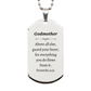 godmother engraved silver dog tag guard your heart inspirational necklace perfect gift for birthday christmas or graduation