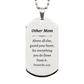 silver dog tag other mom engraved inspirational proverbs 4 23 gift for mothers day graduation christmas