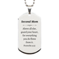 silver dog tag second mother engraved inspirational gift proverbs 4 23