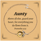 engraved sunflower bracelet aunty guard your heart inspirational gift for birthday christmas easter beautiful aunty jewelry to show love confidence and hope