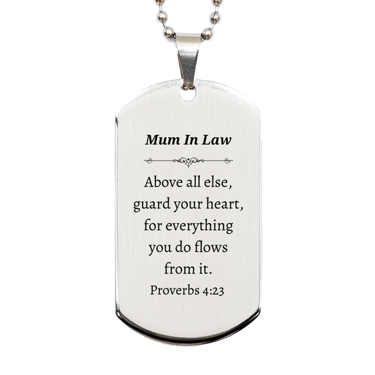 engraved silver dog tag mum in law guard heart proverbs 4 23 gift for christmas birthday graduation