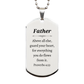 father silver dog tag inspirational proverbs 4 23 engraved jewelry for dads birthday or christmas gift idea