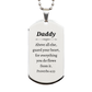 daddy dog tag engraved religious proverbs 4 23 inspirational gift for dad on christmas birthday fathers day silver dog tag with meaningful quote for daddy