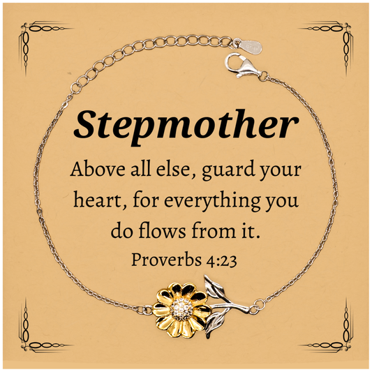 stepmother bracelet engraved proverbs 4 23 heart jewelry gift for birthday and christmas