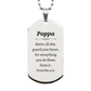 poppa engraved silver dog tag guard your heart inspirational gift for poppa fathers day christmas birthday veterans day