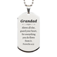 grandad silver dog tag engraved inspirational quote birthday gift for him