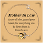 mother in law sunflower bracelet guard your heart inspirational gift for birthday christmas and graduation