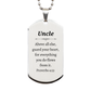 uncle inspirational silver dog tag engraved proverbs 4 23 for birthday christmas veterans day unique gift for uncle to guard his heart and have confidence in all he does