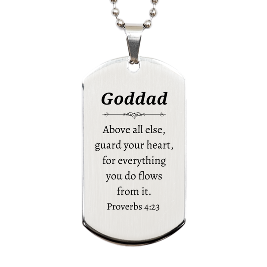 guard your heart silver dog tag goddad birthday gift engraved proverbs 4 23