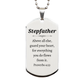 stepfather engraved silver dog tag guard your heart inspirational gift for birthday christmas holidays veterans day