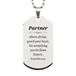 partner silver dog tag guard your heart inspirational gift for veterans day christmas graduation love hope confidence