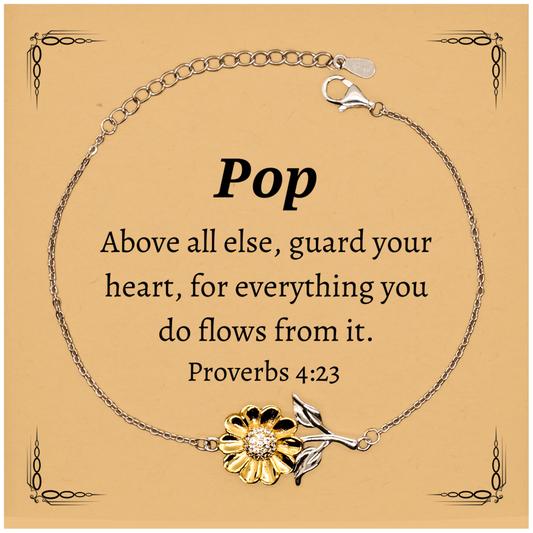 pop sunflower bracelet inspirational proverbs 4 23 jewelry for birthday gifts women