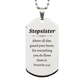 stepsister engraved silver dog tag guard your heart inspirational gift for birthday graduation christmas and more