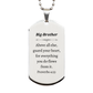 silver dog tag big brother engraved inspirational birthday gift proverbs 4 23