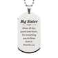 silver big sister dog tag engraved with proverbs 4 23 perfect gift for birthday graduation and holidays