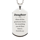 silver dog tag for daughter guard your heart proverbs 4 23 engraved inspiration for birthday and graduation gifts