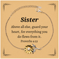 sunflower bracelet for sister guard your heart proverbs 4 23 engraved inspirational gift for birthday christmas graduation confidence and hope