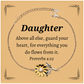 daughter sunflower bracelet inspirational engraved jewelry gift for her birthday graduation christmas guard your heart proverbs 4 23