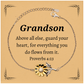 grandson sunflower bracelet engraved with proverbs 4 23 inspirational graduation gift for him