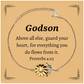 heartguard sunflower bracelet for godson with engraved proverbs 4 23 inspirational gift for birthday christmas and graduation