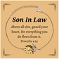 sunflower bracelet son in law engraved inspirational gift for birthday christmas graduation guard your heart with confidence
