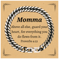 momma cuban link chain bracelet inspirational proverbs 4 23 gift for her birthday christmas mothers day confidence and love jewelry for women