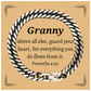 granny cuban link chain bracelet engraved proverbs 4 23 confidence gift for christmas birthday and holidays