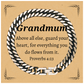 grandmum cuban link chain bracelet guard your heart engraved inspirational jewelry for grandmas birthday gift