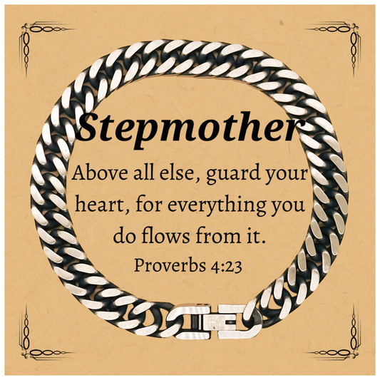 stepmother proverbs 4 23 cuban link chain bracelet for christmas gifts