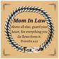 mom in law cuban link chain bracelet a unique gift for mothers day birthday christmas and more with engraved proverbs 4 23