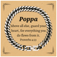 poppa cuban link chain bracelet inspirational proverbs 4 23 gift for him at christmas birthday graduation unique and perfect for showing love and confidence