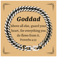 unique goddad cuban link chain bracelet engraved with proverbs 4 23 verse for gift giving birthday graduation confidence and hope christian jewelry for men and women
