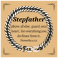 stepfather cuban link chain bracelet engraved with inspirational proverbs 4 23 gift for birthday christmas and veterans day
