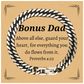 bonus dad cuban link chain bracelet inspirational gift for veterans day christmas and birthdays engraved proverbs 4 23