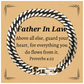 father in law cuban link bracelet engraved proverbs 4 23 gift for christmas birthday or graduation unique inspirational jewelry for fathers