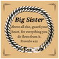 big sister cuban link chain bracelet proverbs 4 23 engraved inspirational gift for birthday and holidays