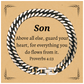 son cuban link chain bracelet engraved with proverbs 4 23 inspirational gift for birthday christmas graduation veterans day perfect confidence and hope jewelry for men