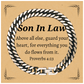 son in law cuban link chain bracelet guard your heart inspirational gift for birthday and christmas