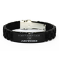 black engraved glidelock clasp bracelet for butcher confidence and style at christmas gift idea