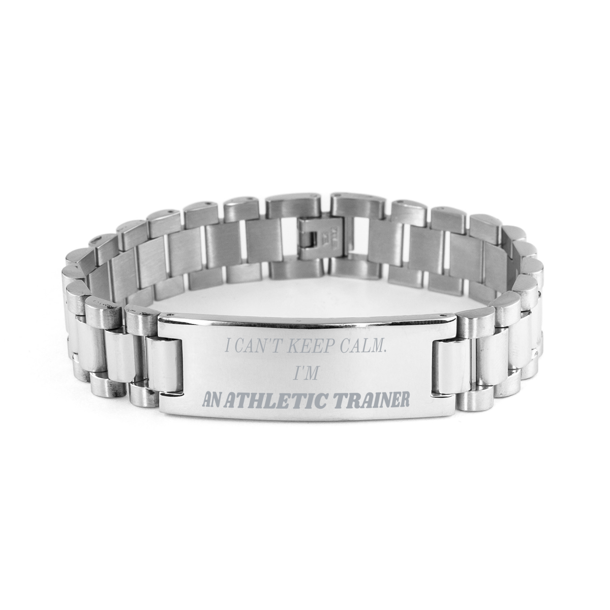 stainless steel bracelet athletic trainer i cant keep calm gift for fitness enthusiasts graduation christmas unique engraved jewelry for men and women with athletic trainer passion and confidence