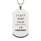 biologist engraved silver dog tag i cant keep calm perfect gift for graduation birthday and holidays