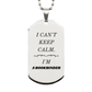 bookbinder engraved silver dog tag i cant keep calm perfect gift for graduation birthday veterans day