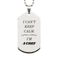 chef engraved silver dog tag i cant keep calm culinary confidence for every occasion perfect graduation gift