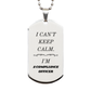 compliance officer engraved silver dog tag i cant keep calm unique gift for birthday christmas graduation confidence hope inspirational