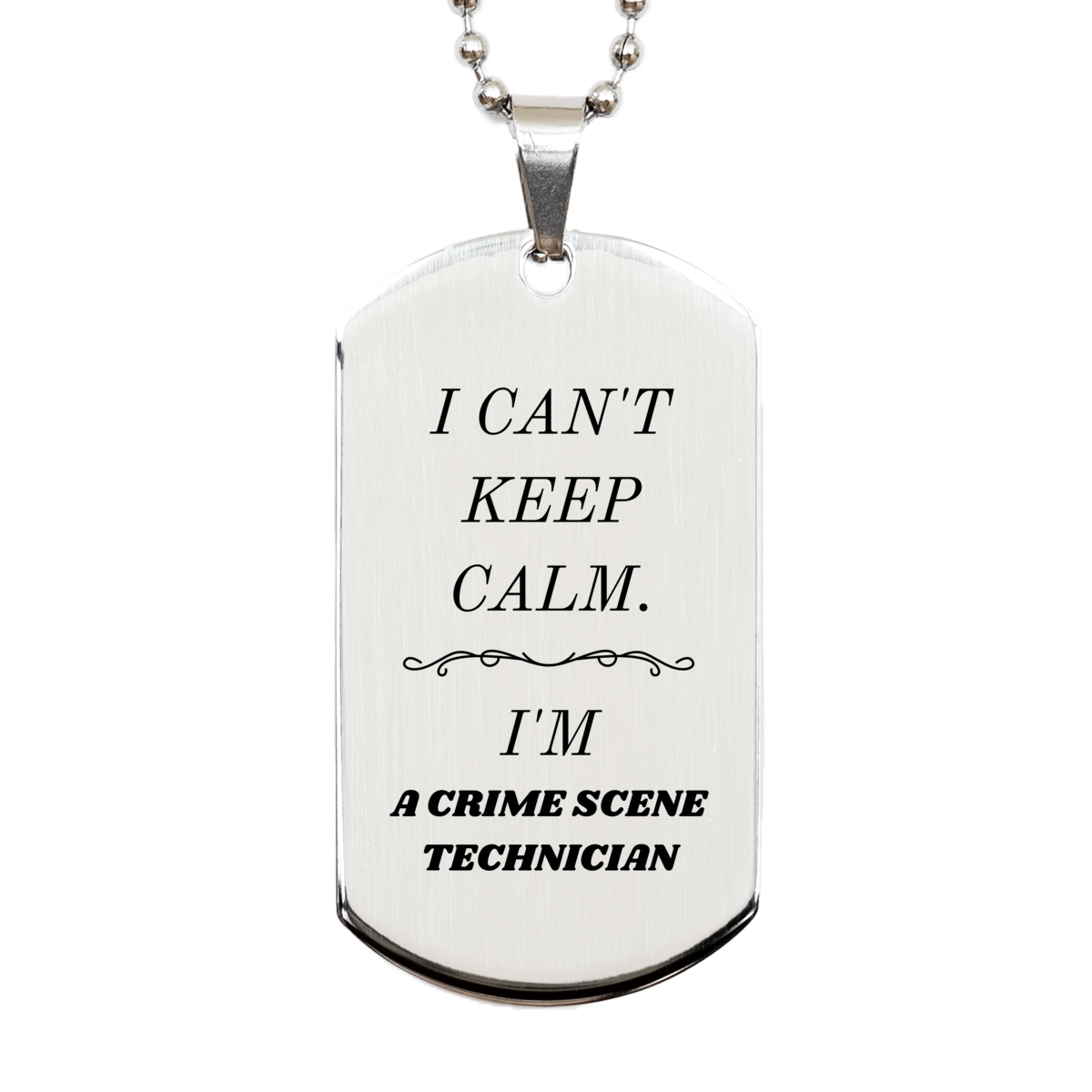 crime scene technician engraved silver dog tag perfect gift for police graduation and holidays