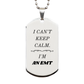 emt engraved silver dog tag i cant keep calm perfect gift for first responder confidence booster birthday christmas